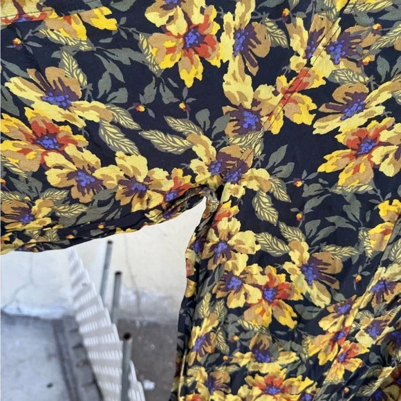 Free People Black and Gold Floral Jumpsuit - Picture 7 of 9